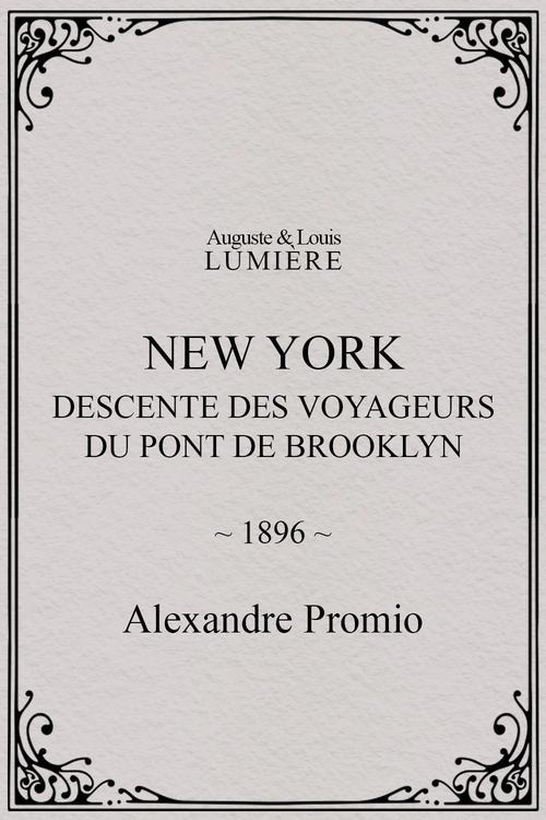 New York, descente des voyageurs du pont de Brooklyn